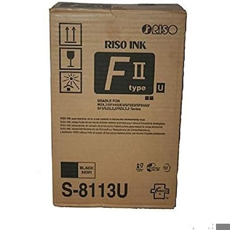 Risograph RISO Black Ink Cartridge, PK2 S-8113U